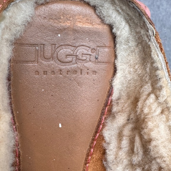 UGG Australia Classic Slipper Suede Leather Slippers Warm Cozy Slip On Size 6 - Picture 6 of 9